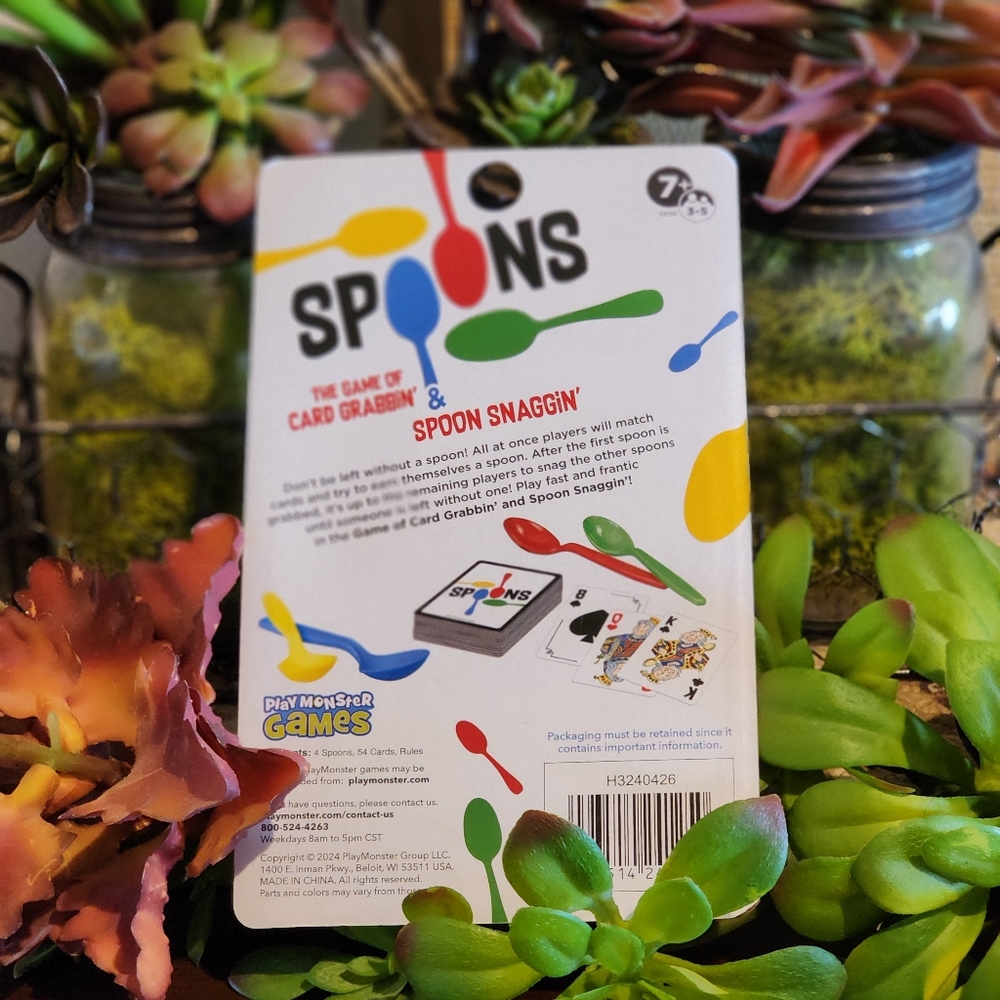 Deck of Cards And Colorful Spoons Set for Parties NIB - Picture 3 of 4